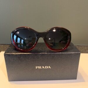 Prada Women's Bordeaux Polarized Sunglasses.